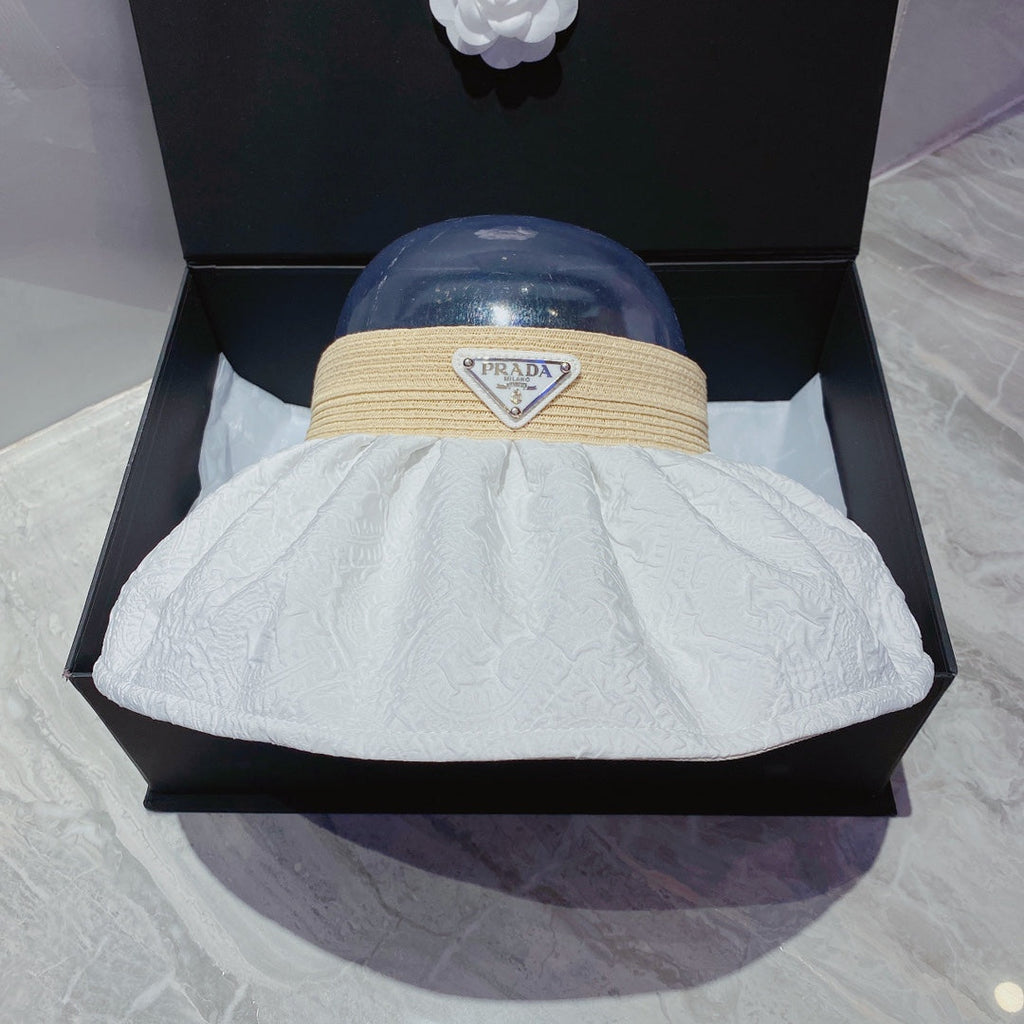 FashionFoldable Crinkled Cotton Sun Visor | Luxury Designer Summer Hat