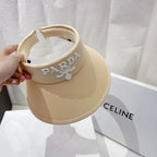 Fashion Raffia Open-Top Sun Hat for Women | Luxury Beach Hat