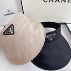Luxury Fashion Sun Visor Triangle Logo Open Top