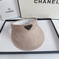 Luxury Fashion Sun Visor Triangle Logo Open Top
