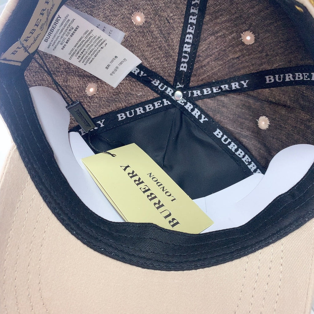 Luxury Check Embroidered Baseball Cap
