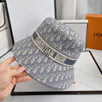 Vintage Oblique Logo Jacquard Bucket Hat for Men & Women