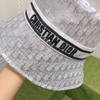 Vintage Sheer Organza Logo Bucket Hat for Women & Men