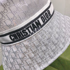 Vintage Sheer Organza Logo Bucket Hat for Women & Men