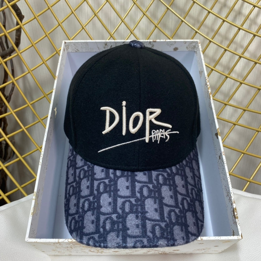Vintage Oblique Wool Baseball Cap | Luxury Designer Hat