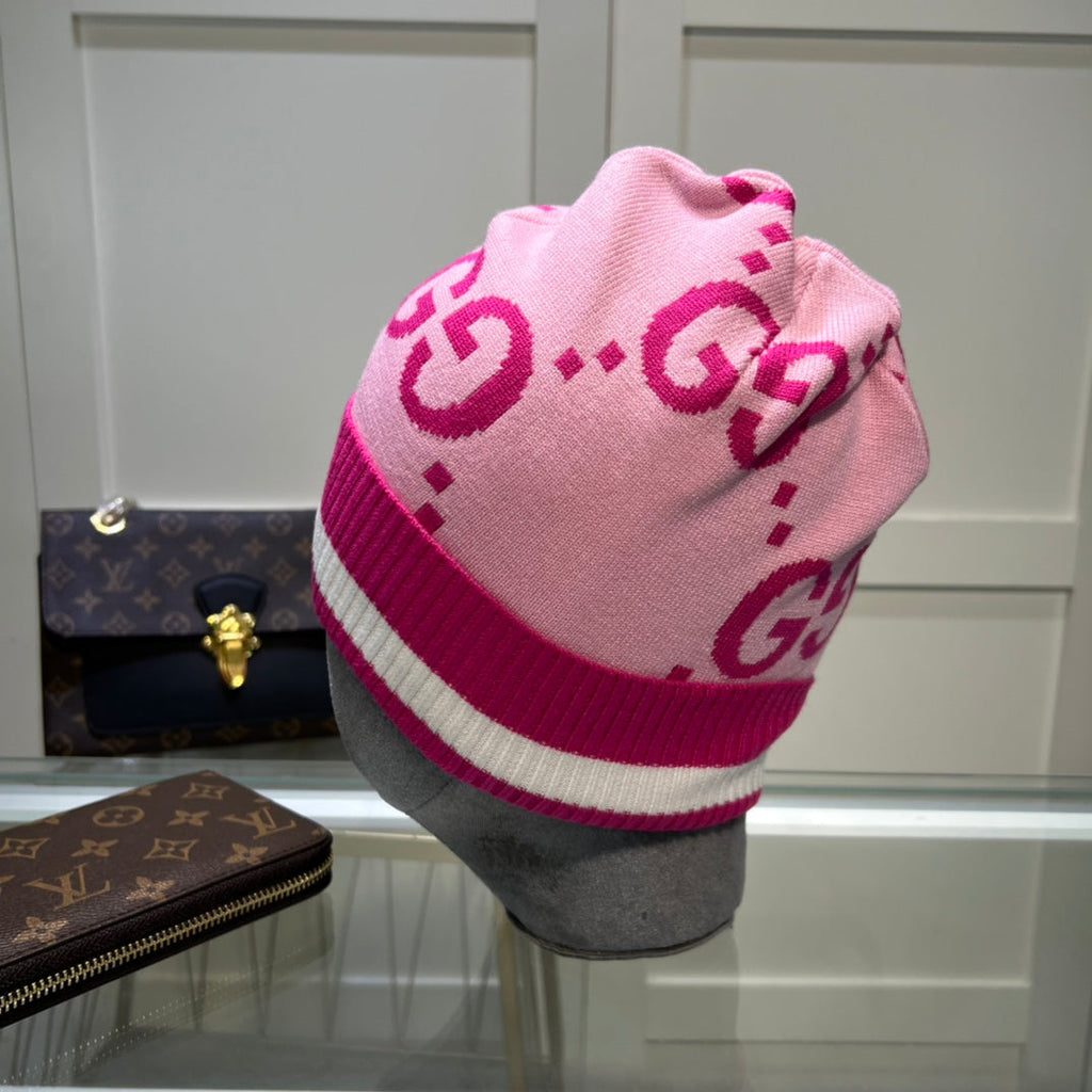 Classic GG Jacquard Wool Knit Beanie | Luxury Designer Winter Hat