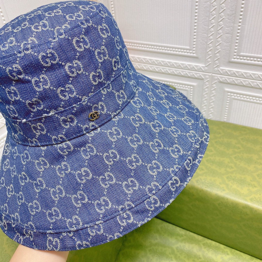 Classic GG Monogram Wide Brim Denim Hat