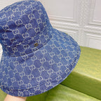 Classic GG Monogram Wide Brim Denim Hat