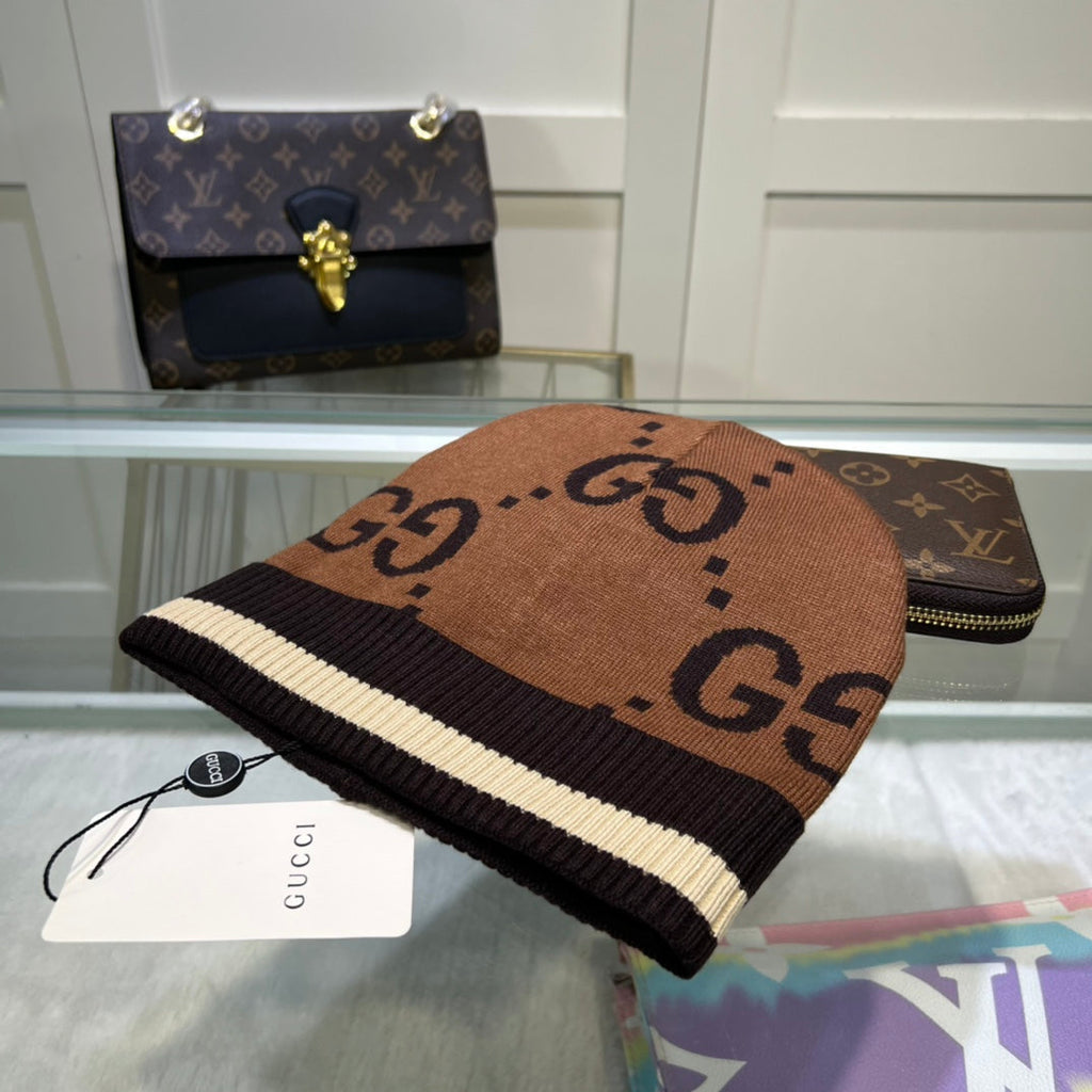 Classic GG Jacquard Wool Knit Beanie | Luxury Designer Winter Hat