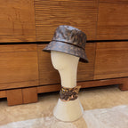 Luxury Monogram Leather Bucket Hat | Luxury Designer 1v Hat