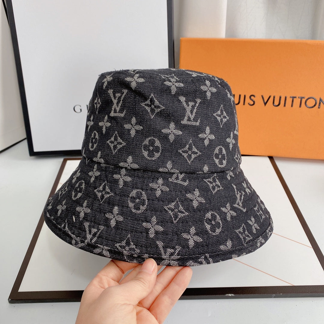 Luxury Monogram Denim Bucket Hat