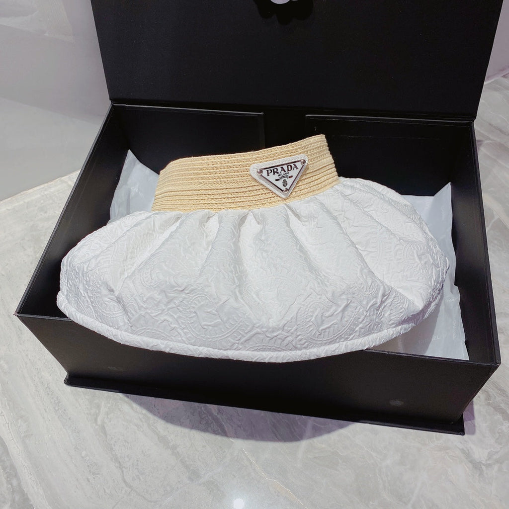 FashionFoldable Crinkled Cotton Sun Visor | Luxury Designer Summer Hat