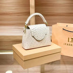 Luxury High-End Handbag -  Spring Fashion Ostrich Pattern Crossbody Shoulder Bag