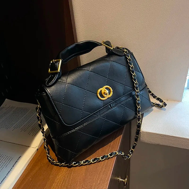 Popular Classic Elegant Women's Leather Handbag