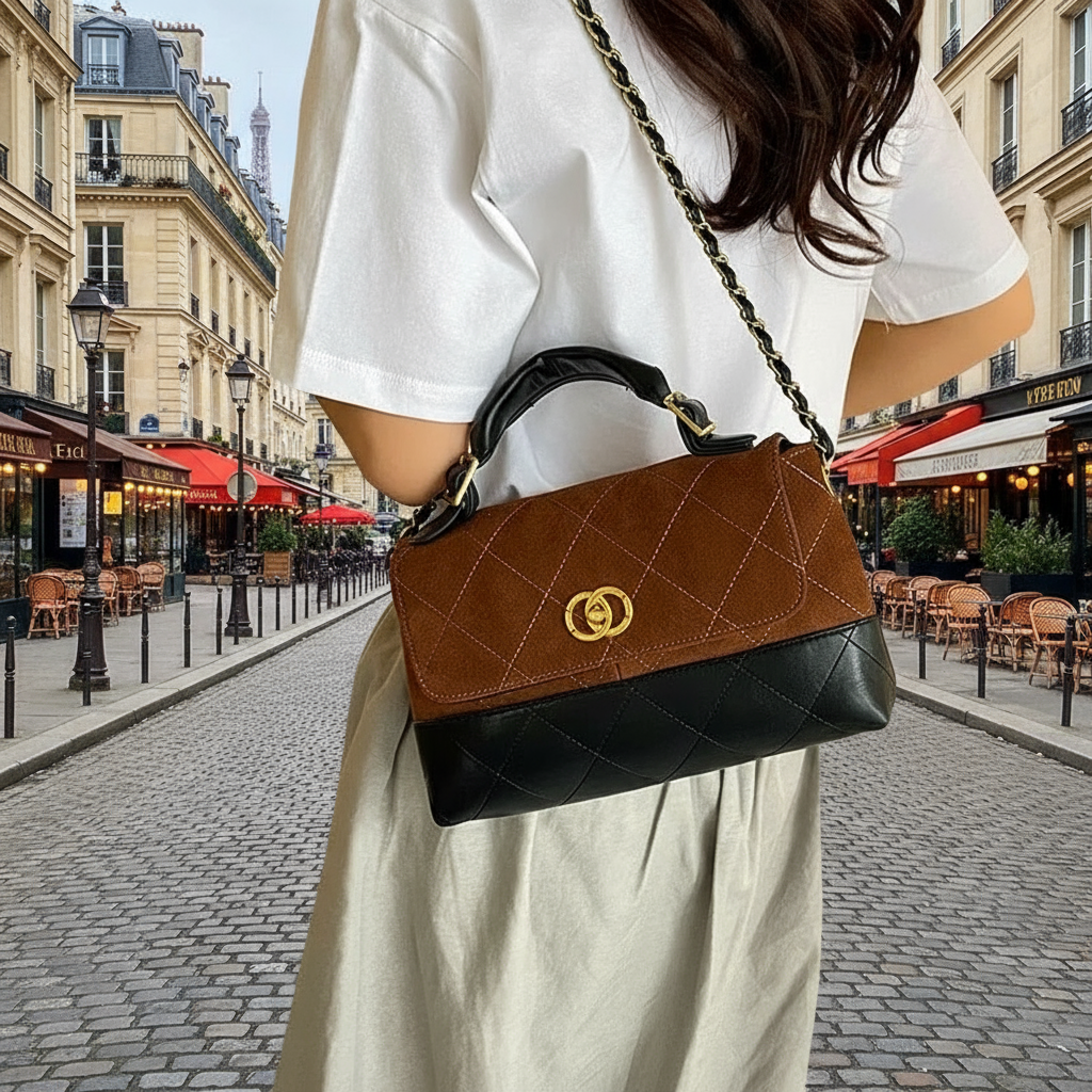 Popular Classic Elegant Women's Leather Handbag
