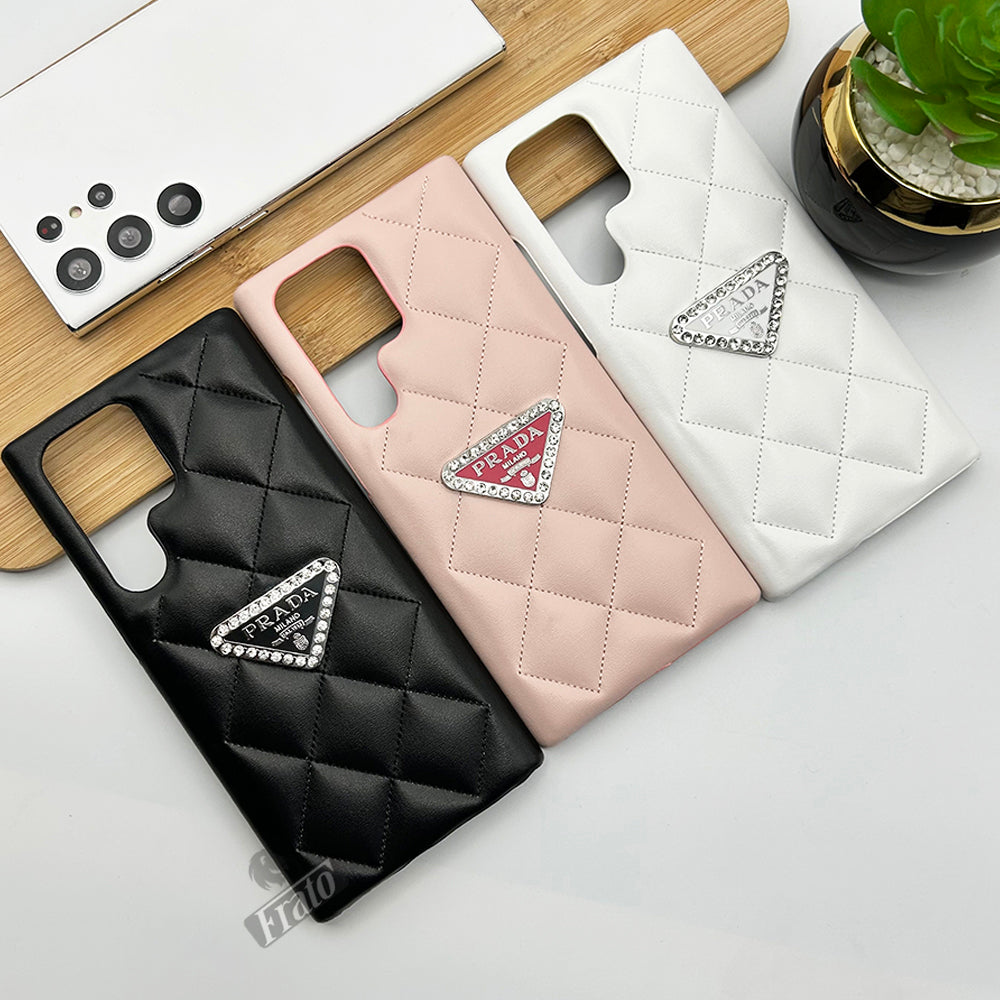 Samsung Galaxy用の高級ブランドモダンレザーケース