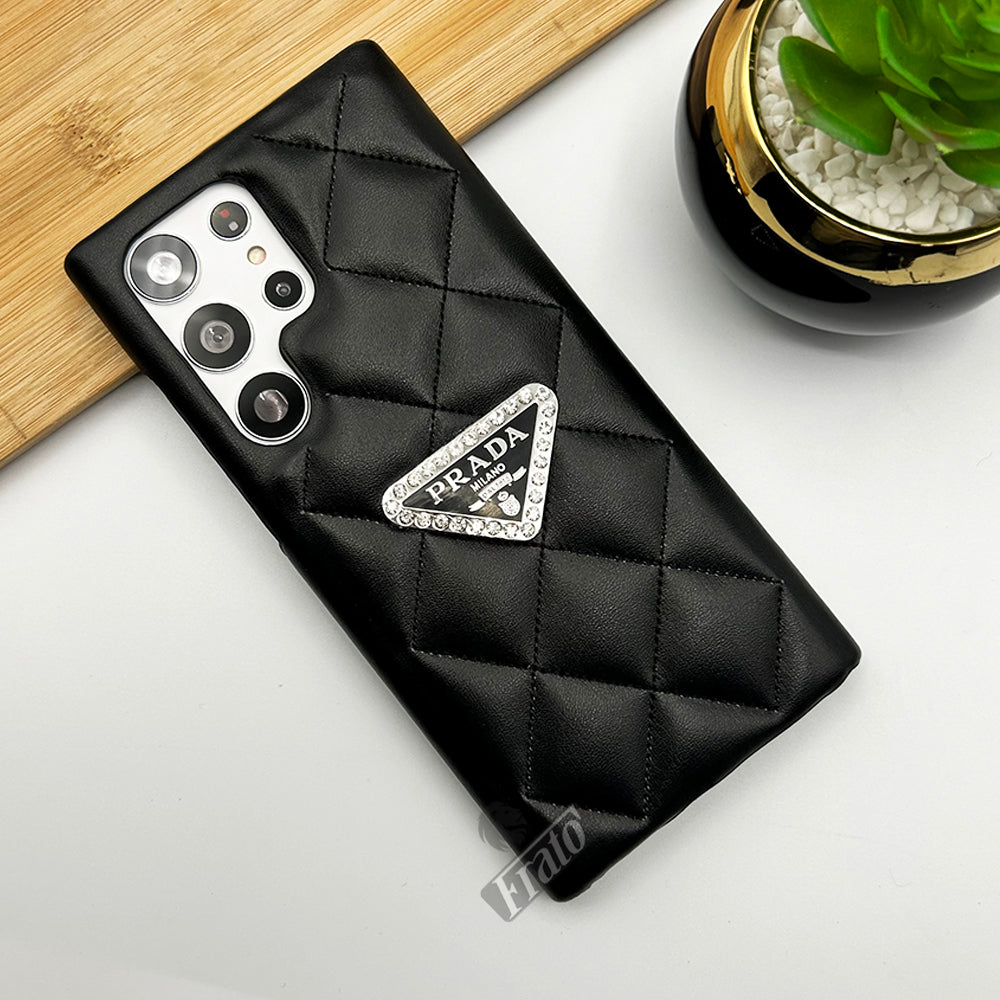 Samsung Galaxy用の高級ブランドモダンレザーケース