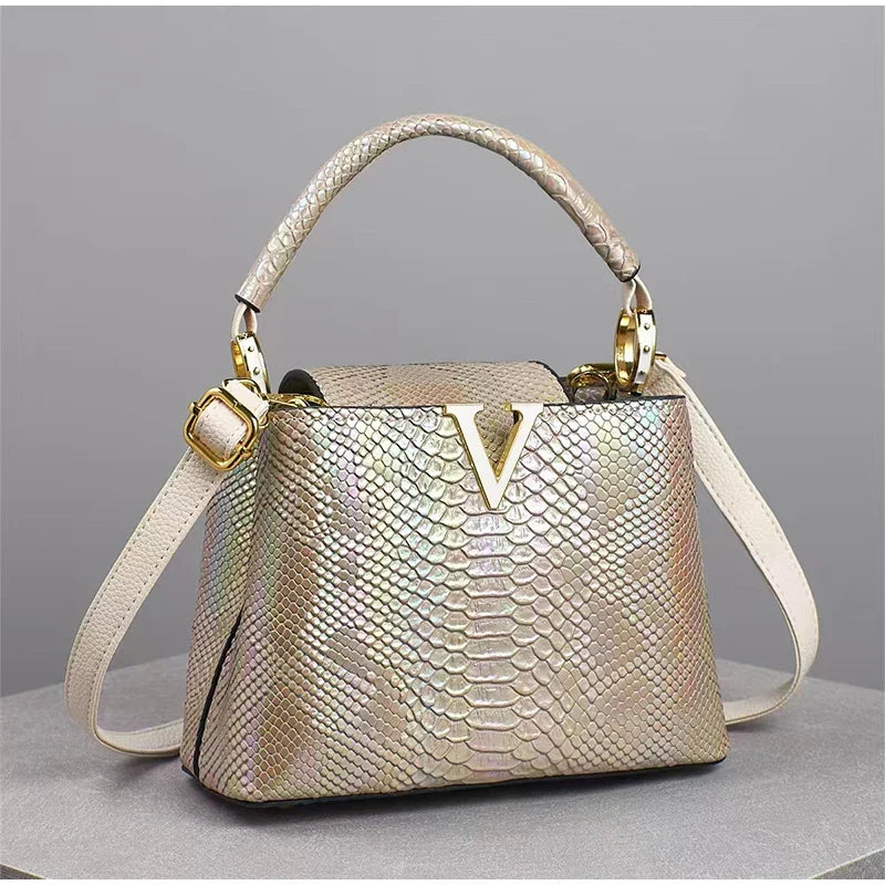 Luxury High-End Handbag -  Spring Fashion Ostrich Pattern Crossbody Shoulder Bag