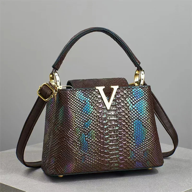 Luxury High-End Handbag -  Spring Fashion Ostrich Pattern Crossbody Shoulder Bag