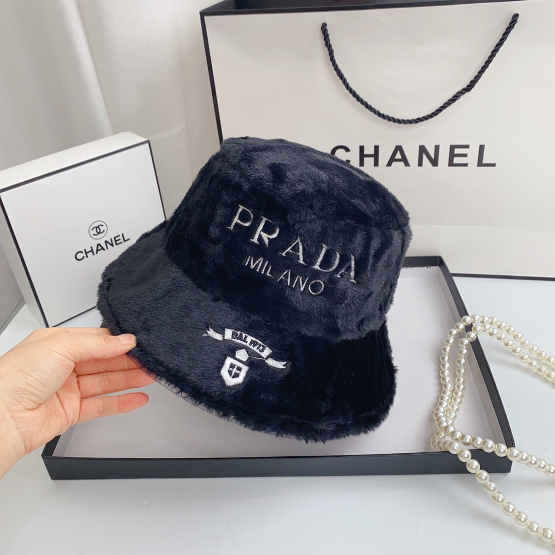 Fashion Milano Plush Faux Fur Bucket Hat | Luxury Designer Winter Hat