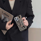 Capa para iPhone com pulseira Houndstooth da moda