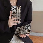 Capa para iPhone com pulseira Houndstooth da moda