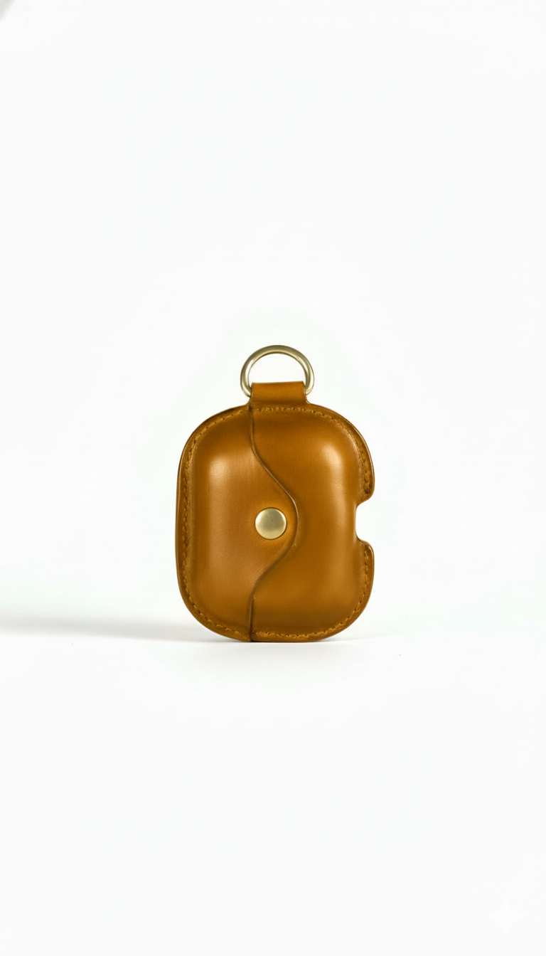 Custodia per AirPods in vera pelle premium con cordino in pelle gratuito