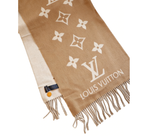 Brown tone full print texture knitted scarf, retro style gift box shawl