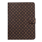 Luxury iPad Case Canvas Monogram Leather Fresh Summer Theme Pattern