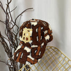 Luxury Check Lamb Wool Baseball Cap | Luxury Designer Winter Cap