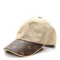 Beige Contrast Brim Baseball Cap