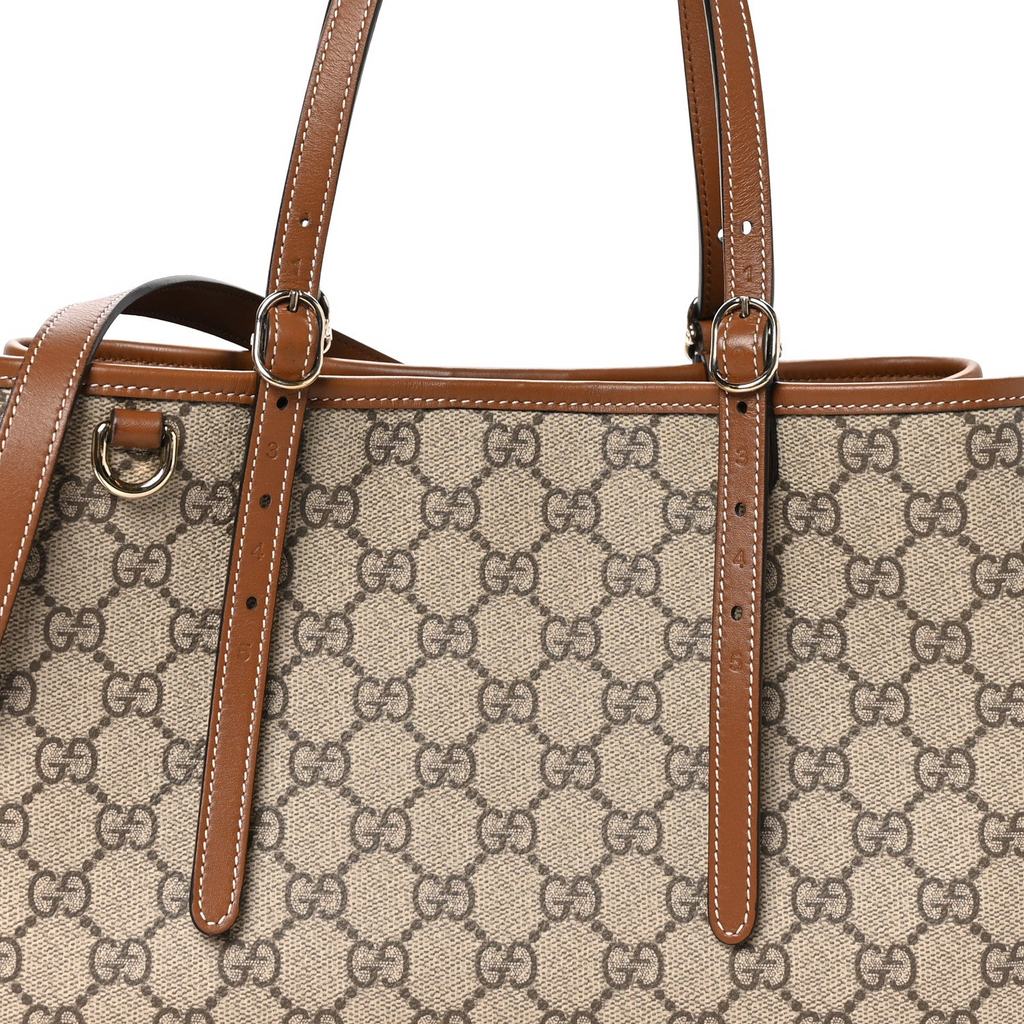 Classic Monogram Emblem Maxi Tote Bag Beige
