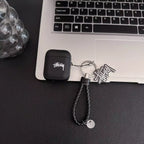 Lichee Grain  Logo  AirPod Case with Braid Strap