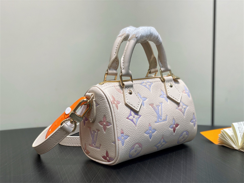 Dreamy Lavender Watercolor Gradient Mini Barrel Crossbody Bag