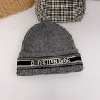 Vintage Oblique Wool Knit Beanie | Luxury Designer Winter Hat