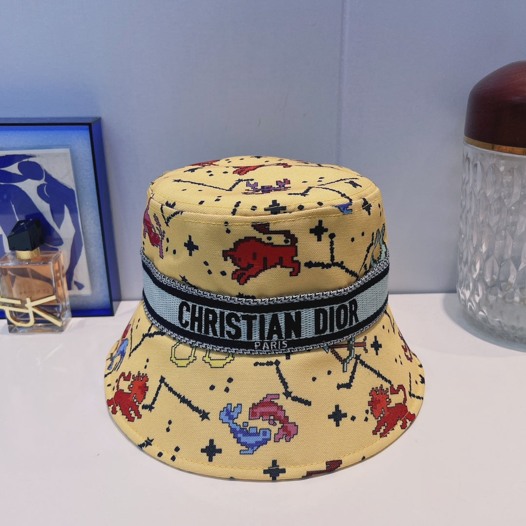 Vintage Oblique Webbing Bucket Hat | Luxury Designer Cotton Bucket Hat