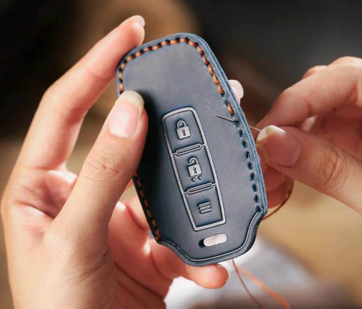 Top Grain Leather Mercedes Key Case