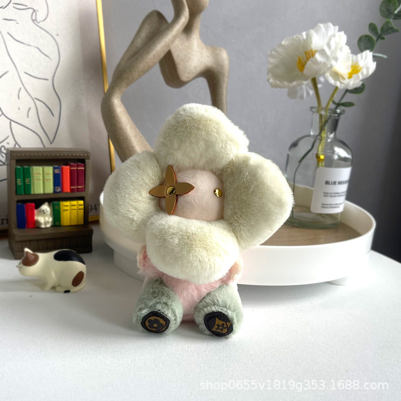 Lindo llavero de felpa de girasol – Colgante para bolso de muñeca Vivienne para mujer, decoración de mochila para coche<rAMP>