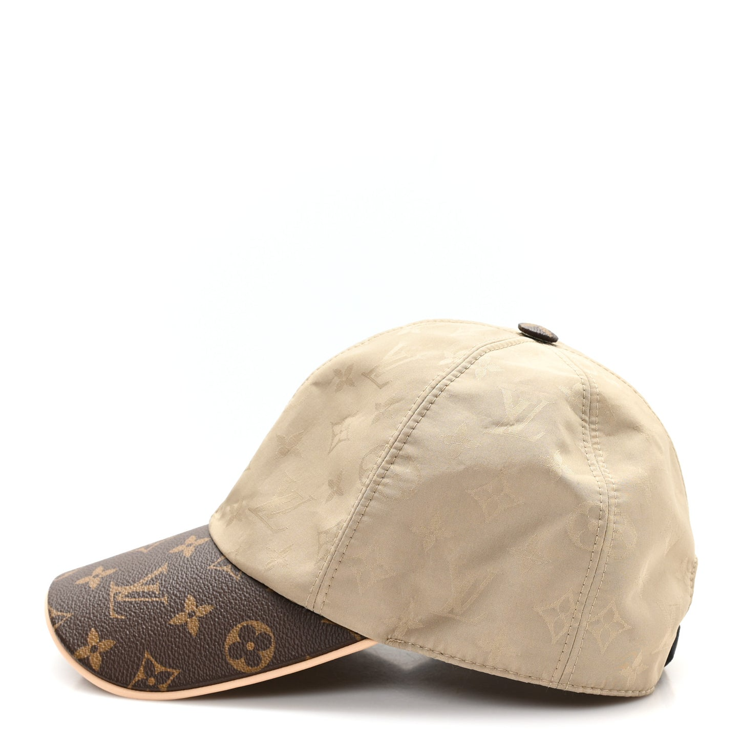 Beige Contrast Brim Baseball Cap