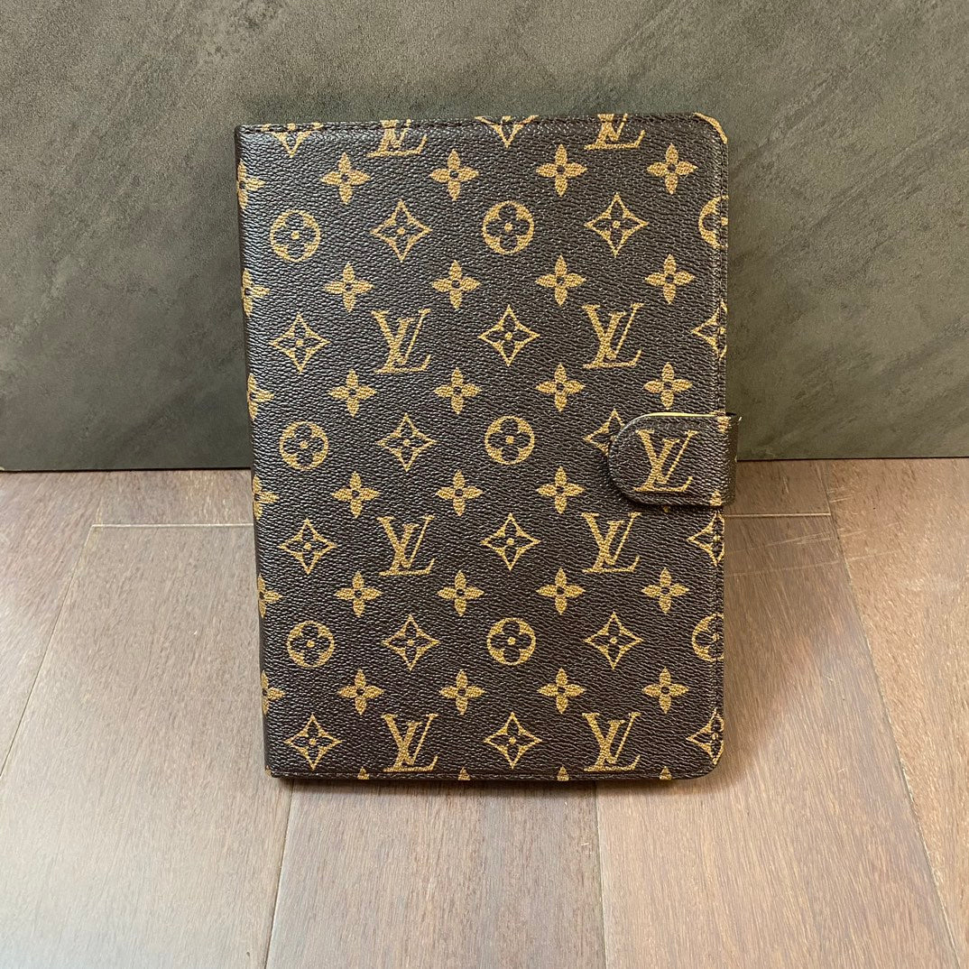 Luxury iPad Case Canvas Monogram Leather Fresh Summer Theme Pattern