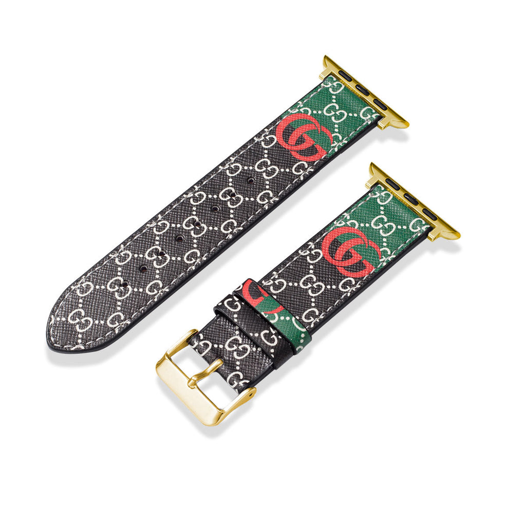 Leather Monogram Apple Watch Bands