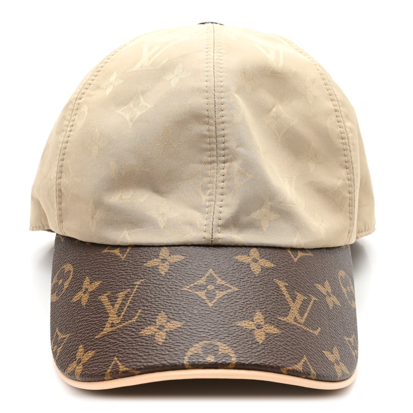 Beige Contrast Brim Baseball Cap