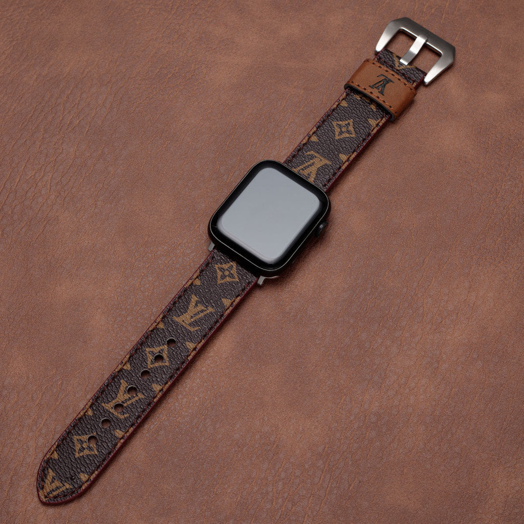 Leather Monogram Apple Watch Bands