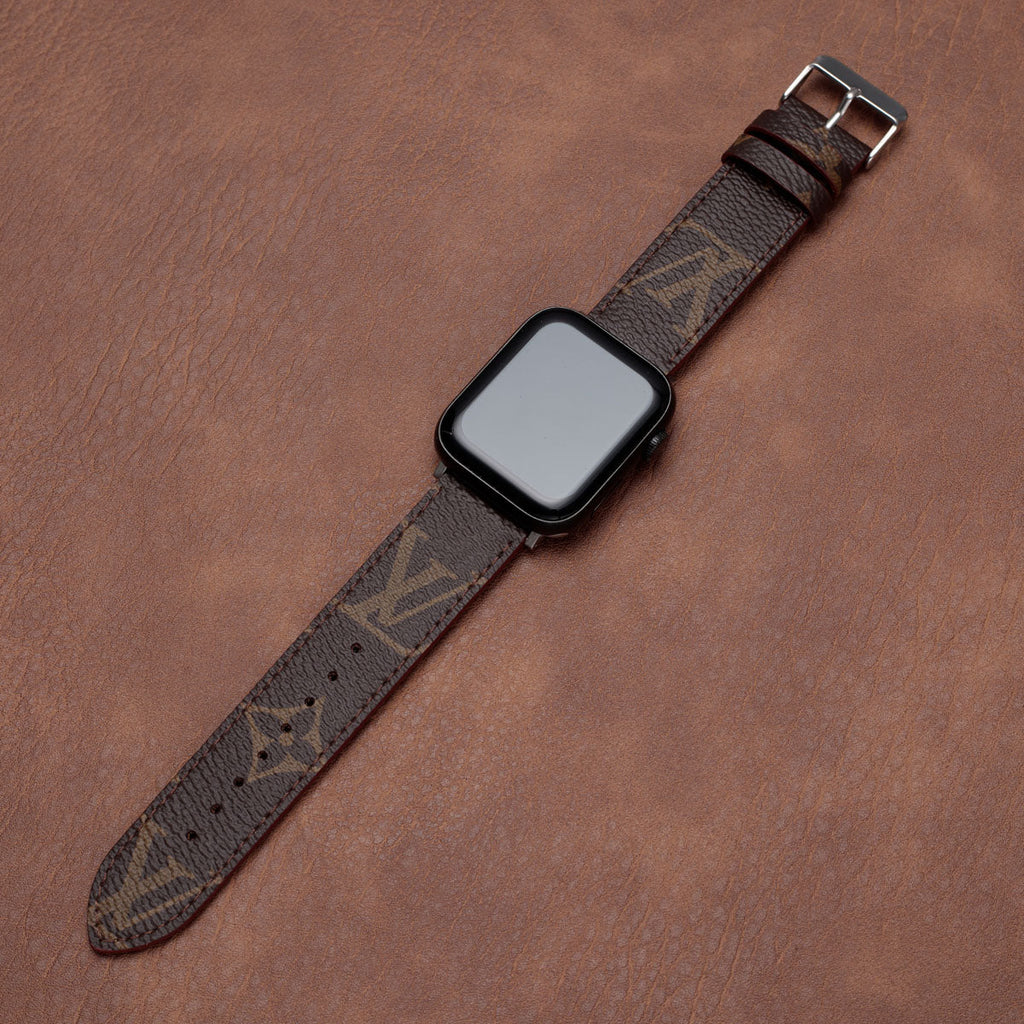 Leather Monogram Apple Watch Bands