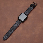 Leather Monogram Apple Watch Bands