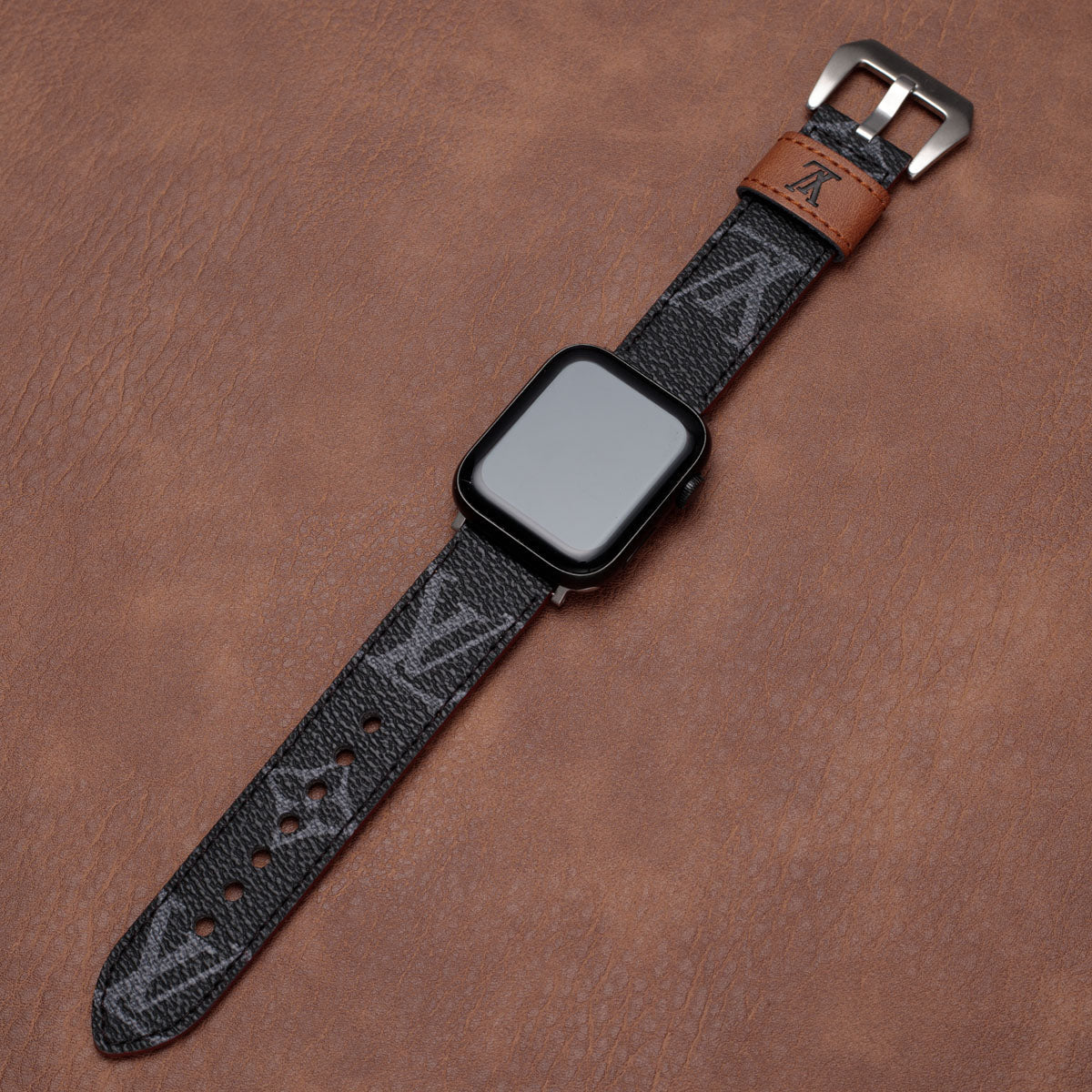 Leather Monogram Apple Watch Bands