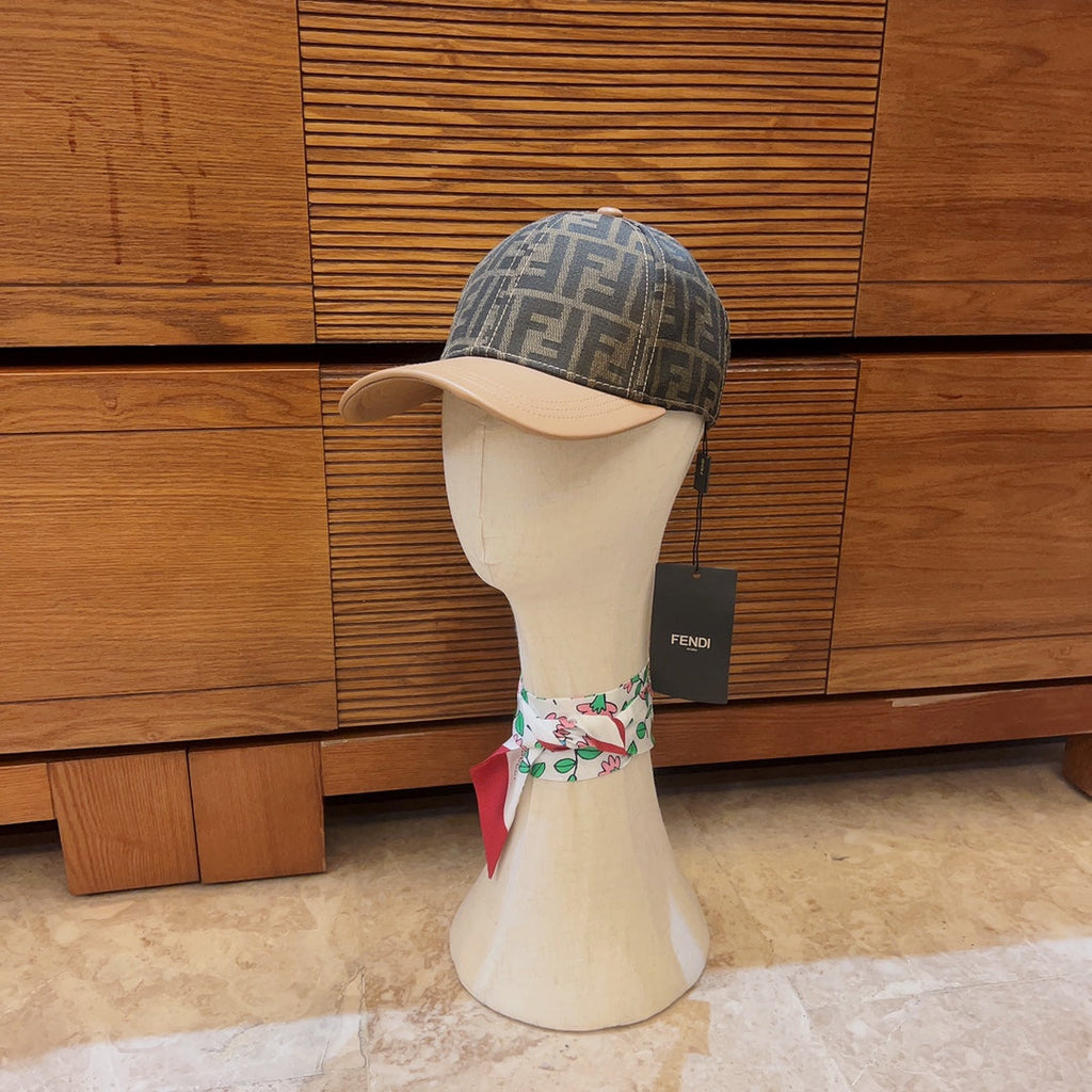 Luxury Jacquard Leather Baseball Cap | Luxury Designer Cotton Cap