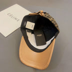 Luxury Jacquard Leather Baseball Cap | Luxury Designer Cotton Cap
