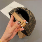 Luxury Jacquard Leather Baseball Cap | Luxury Designer Cotton Cap