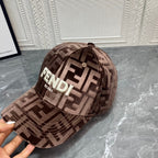 Luxury FF Gold Velvet Baseball Cap | Luxury Designer Adjustable Hat
